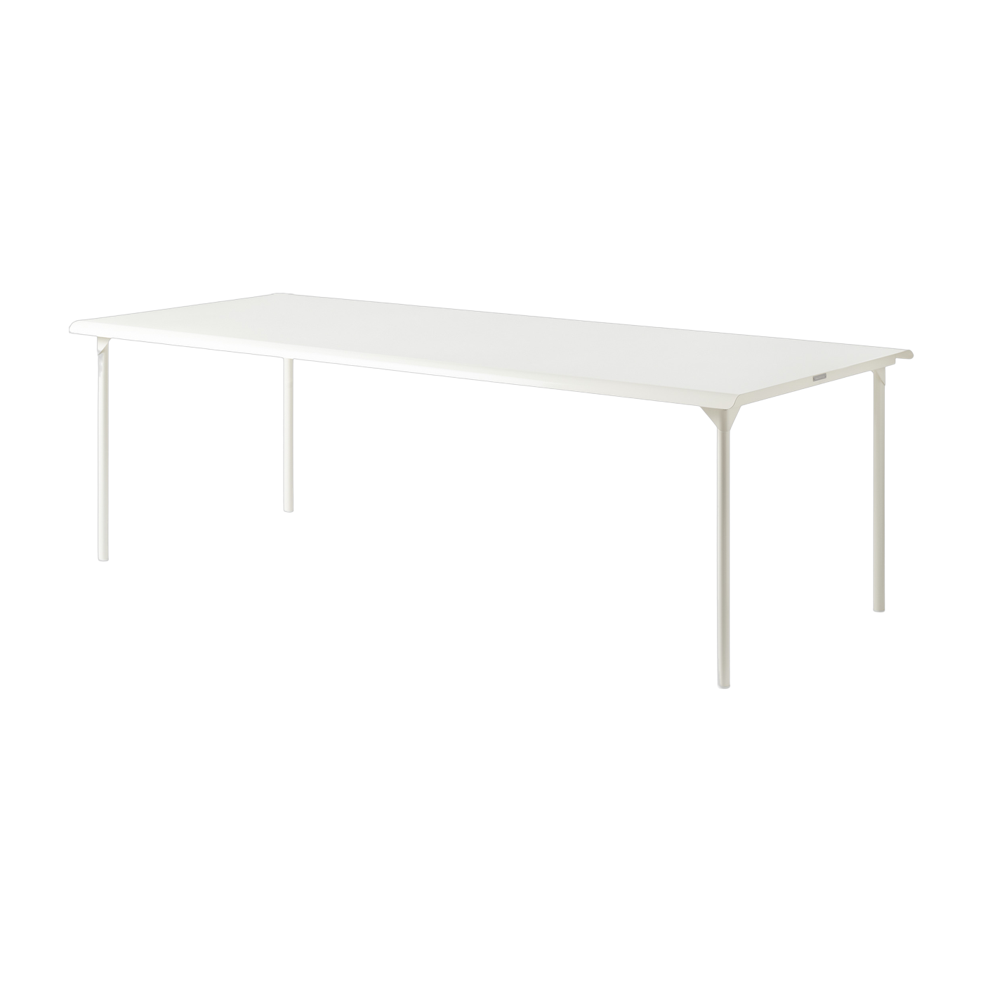 Rechteckiger Gartentisch aus reinweißem Edelstahl 240x100cm Patio - -. Tolix