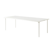 Pure white stainless steel rectangular garden table 240x100cm Patio - Tolix