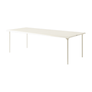 Patio Mesa de jardín rectangular de acero inoxidable blanco perla 240x100cm - Tolix