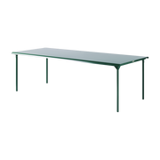 Rectangular garden table in green stainless steel mousse 240x100cm Patio - Tolix