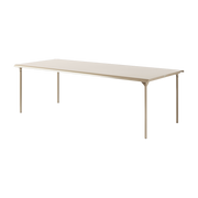 Patio Mesa de jardín rectangular de acero inoxidable gris beige 240x100cm - Tolix