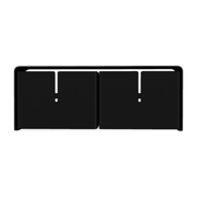 2-drawer TV stand, black mat Barber - Matière Grise