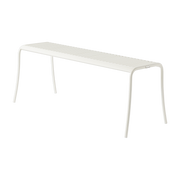 Banc de jardin en acier inoxydable blanc pur 116x48cm Patio - Tolix