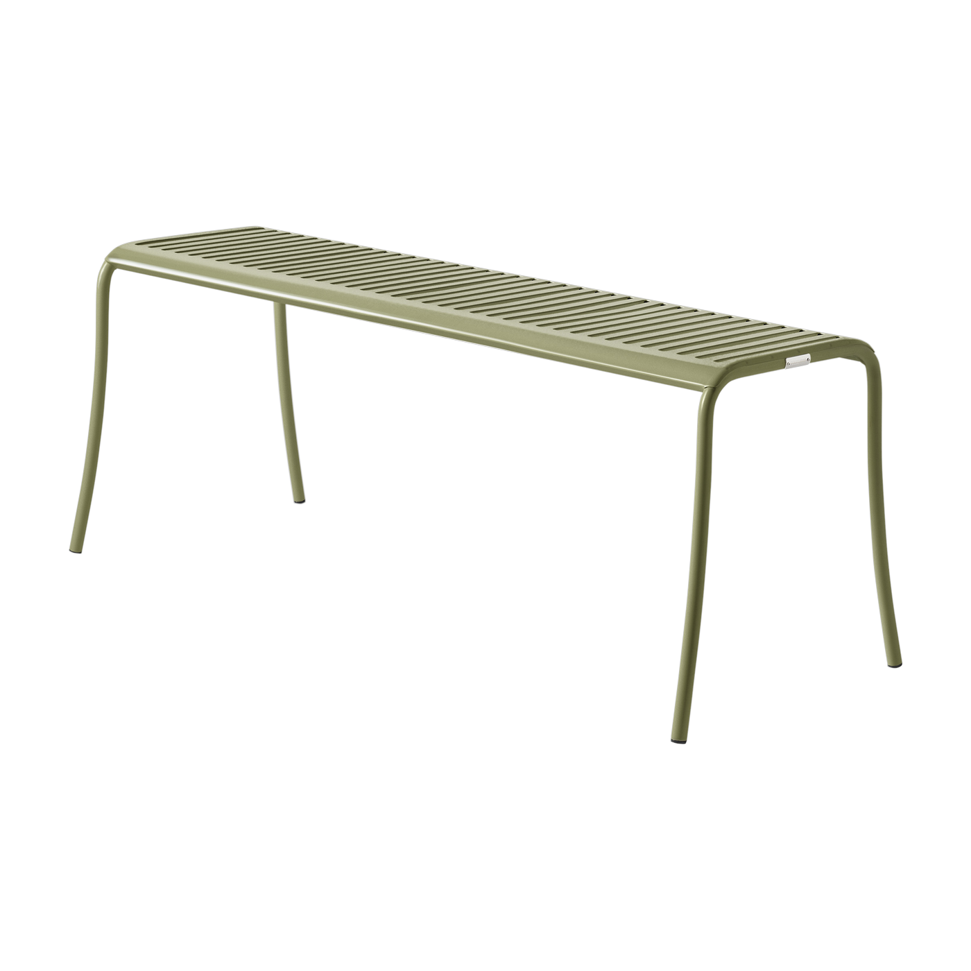 Banc de jardin en acier inoxydable vert jonc 116x48cm Patio - Tolix