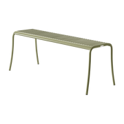 Banc de jardin en acier inoxydable vert jonc 116x48cm Patio - Tolix