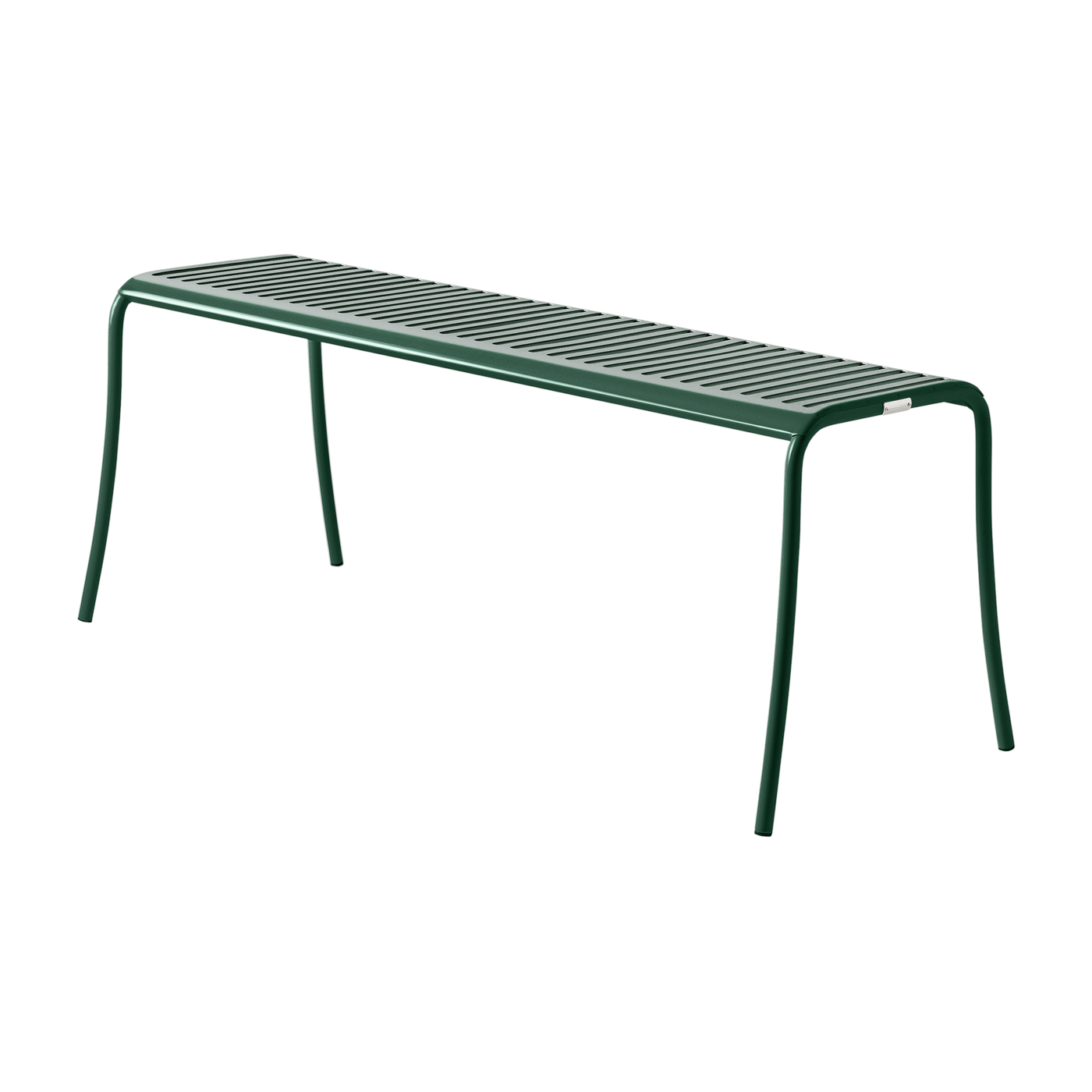 Banc de jardin en acier inoxydable vert mousse 116x48cm Patio - Tolix
