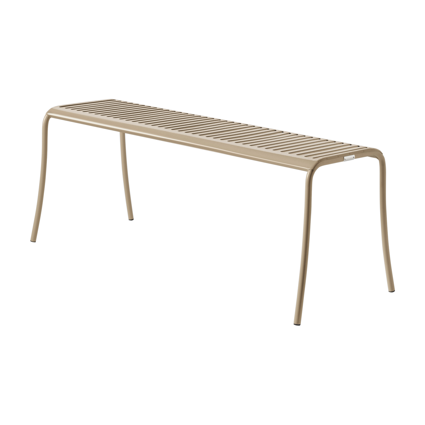 Banc de jardin en acier inoxydable beige gris 116x48cm Patio - Tolix