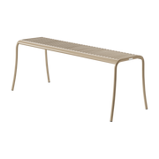Beige-grey stainless steel garden bench 116x48cm Patio - Tolix