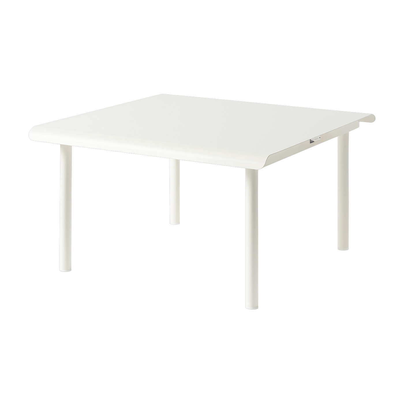 Quadratischer Garten-Couchtisch aus reinweißem Edelstahl 75x75cm Patio - -. Tolix