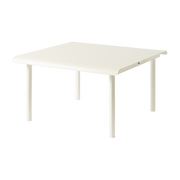 Quadratischer Gartencouchtisch aus Edelstahl perlweiß 75x75cm Patio - -. Tolix