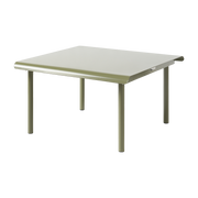 Table basse de jardin carrée en acier inoxydable vert jonc 75x75cm Patio - Tolix