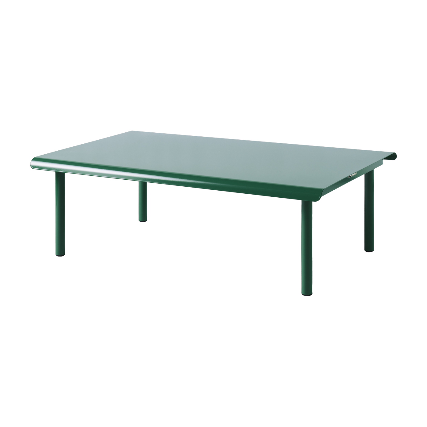 Rechteckiger Gartencouchtisch aus grünem Edelstahl mousse 110x70cm Patio - -. Tolix