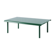 mousse Patio Mesa de centro de jardín rectangular de acero inoxidable verde 110x70cm - Tolix