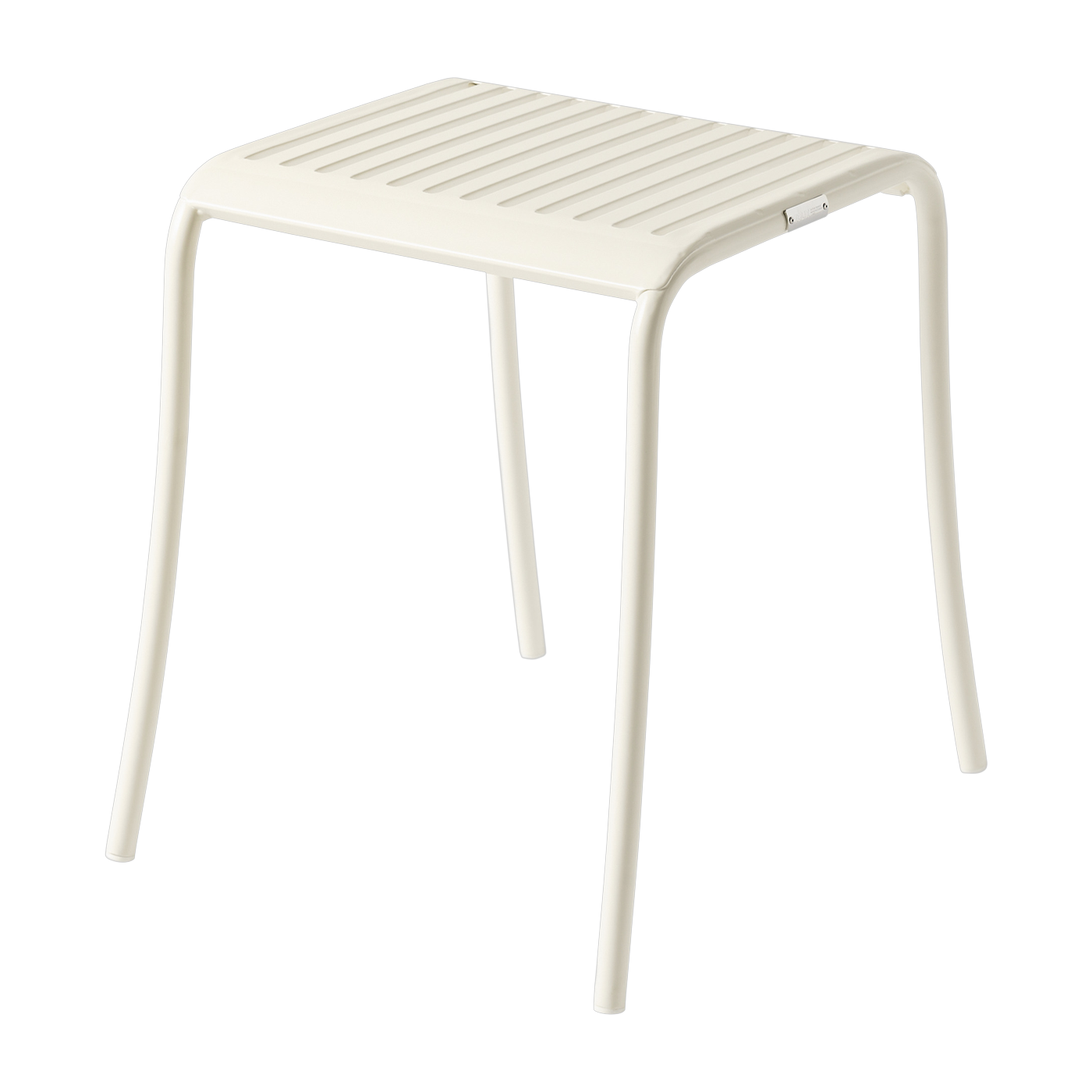 Gartenhocker aus perlweißem Edelstahl 39, 5x48cm Patio -. Tolix