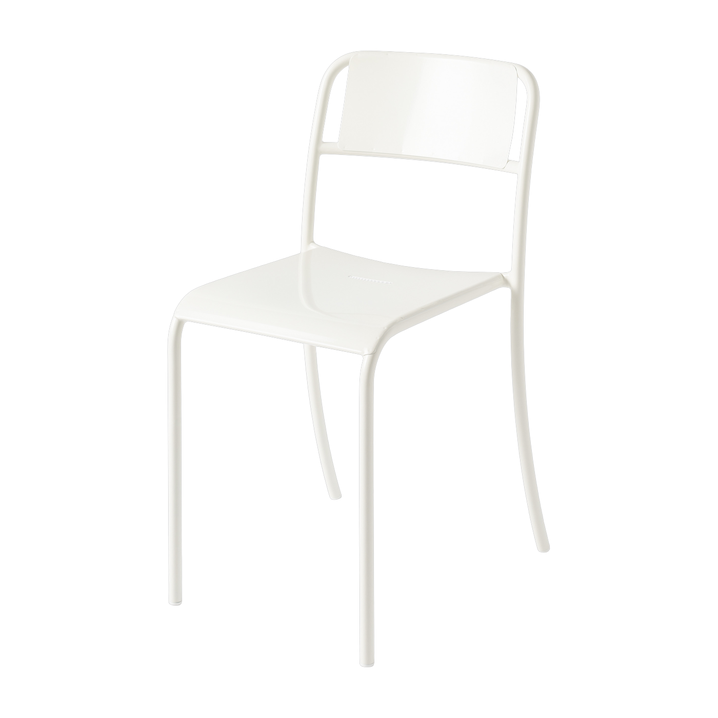 Chaise de jardin en acier inoxydable blanc pur Patio - Tolix
