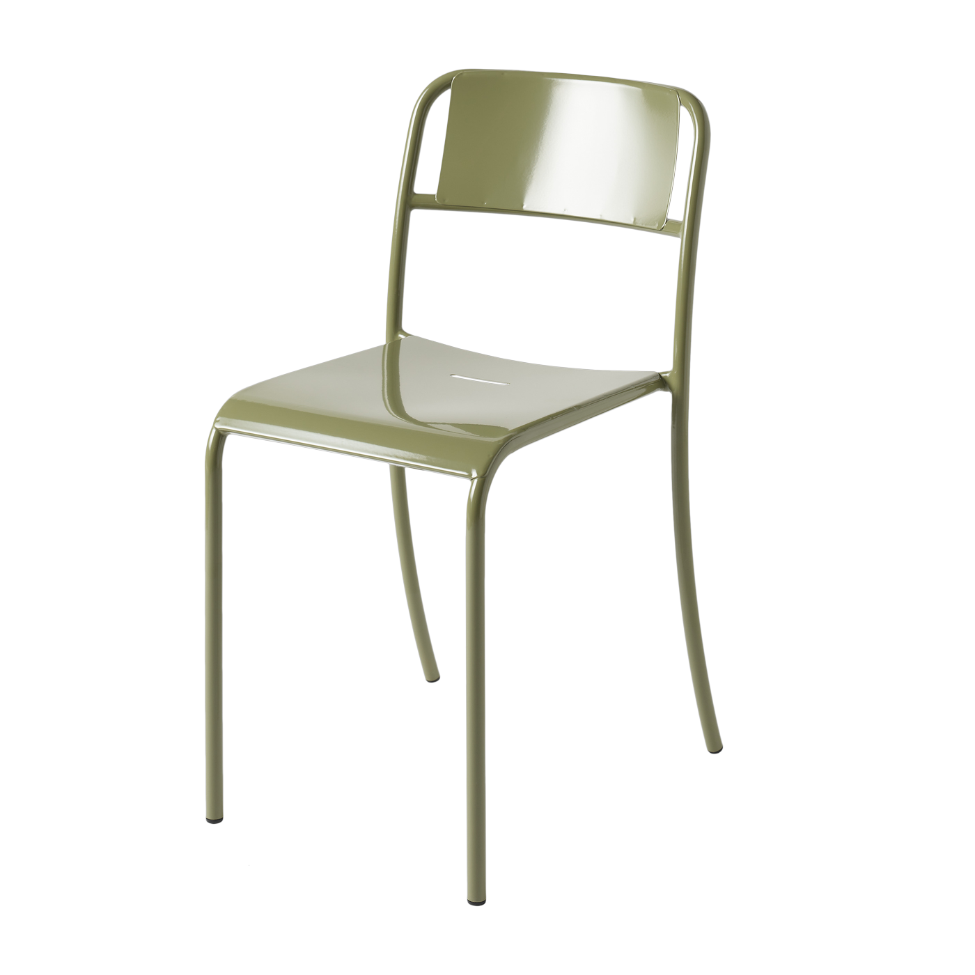 Chaise de jardin en acier inoxydable vert jonc Patio - Tolix