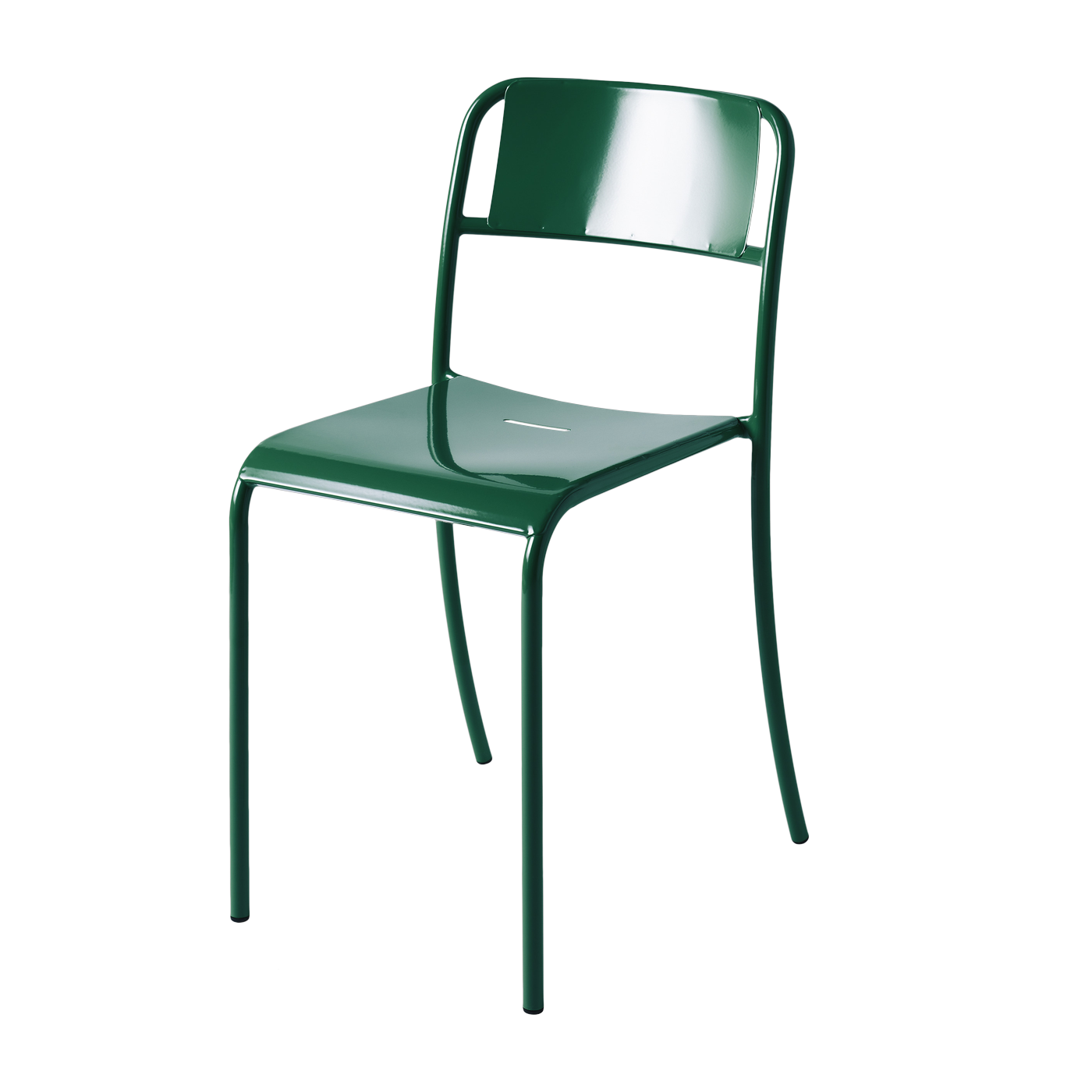 Chaise de jardin en acier inoxydable vert mousse Patio - Tolix