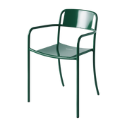 Chaise de jardin avec accoudoirs en acier inoxydable vert mousse Patio - Tolix