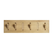 Rectangular oak coat rack with 6 hooks 78x4x23cm Utilitile - Ethnicraft Accessories