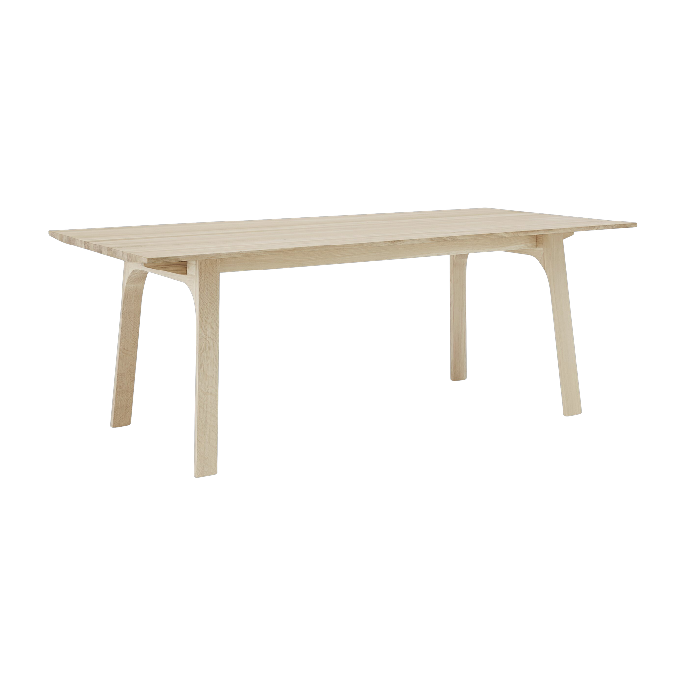 Earnest extendable dining table in oiled oak 205x100cm - Muuto