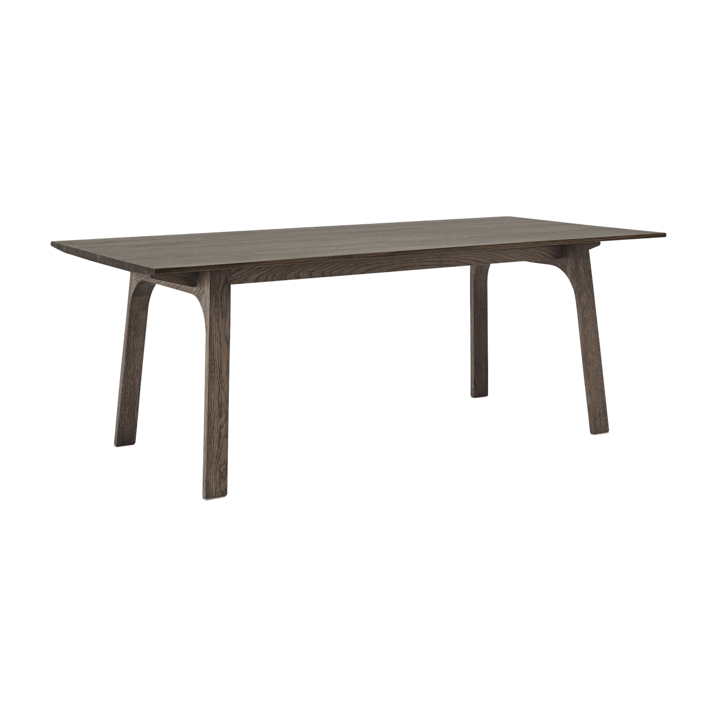 Extendable dining table in dark oiled oak 205x100cm Earnest - Muuto