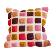 Cojín de lana 45x45cm Tetris Marrón - Colortherapis