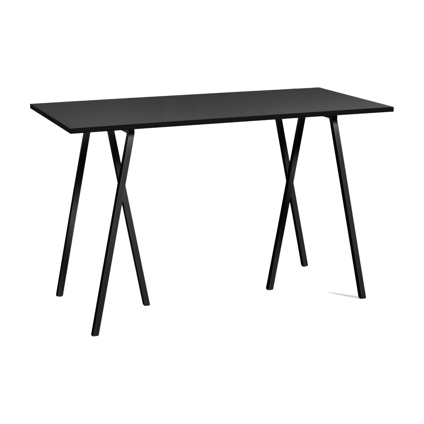 Loop Tavolo alto L160 cm in acciaio nero Stand High - HAY