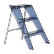 Escabeau en acier et polycarbonate bleu poudré Upper - Kartell