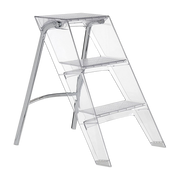 Escabeau en acier et polycarbonate cristal Upper - Kartell