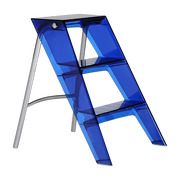 Upper blue steel and polycarbonate stepladder - Kartell