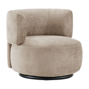 Fauteuil en tissus chenille déhoussable beige K-Waiting - Kartell