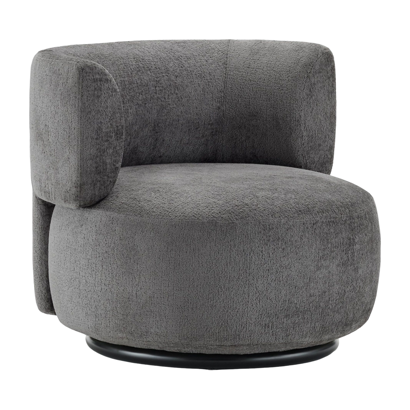Sessel aus Chenille-Stoff mit abnehmbarem Bezug in Grau K-Waiting -. Kartell