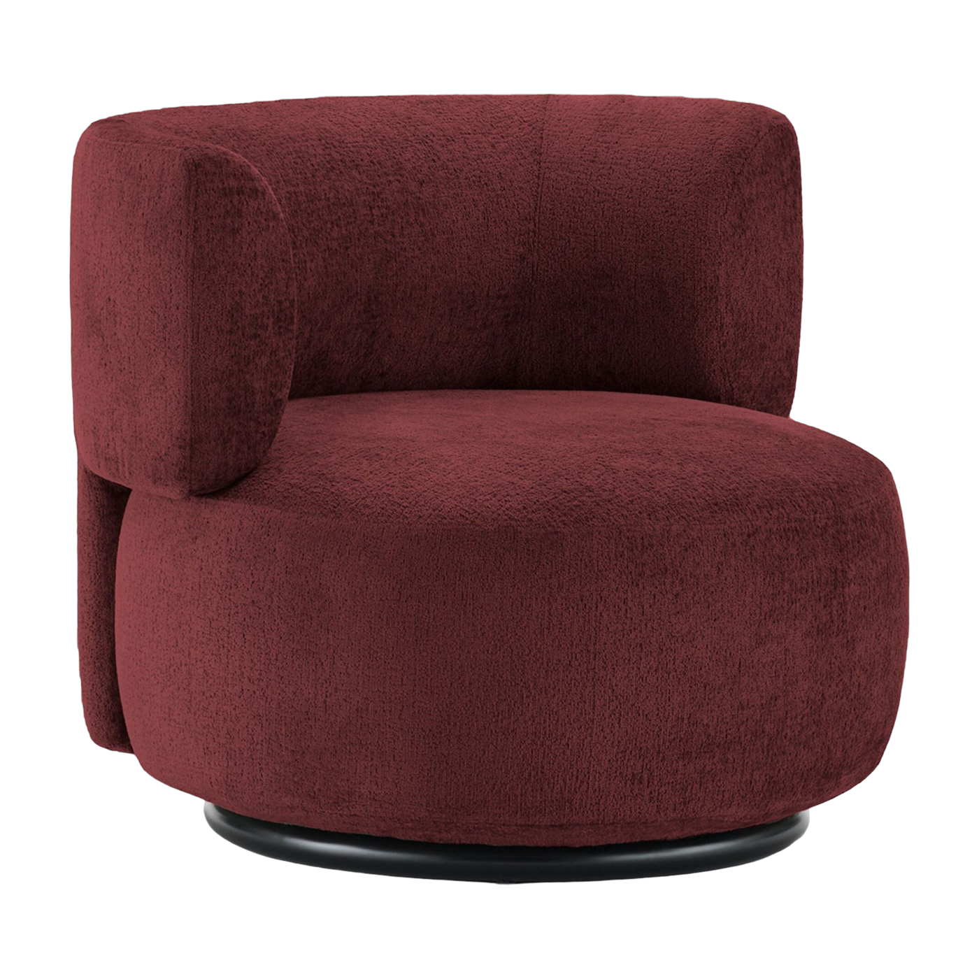Sessel aus Chenille-Stoff mit abnehmbarem Bezug in Bordeaux K-Waiting - -. Kartell