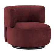 K-Waiting Poltrona in tessuto di ciniglia bordeaux sfoderabile - Kartell