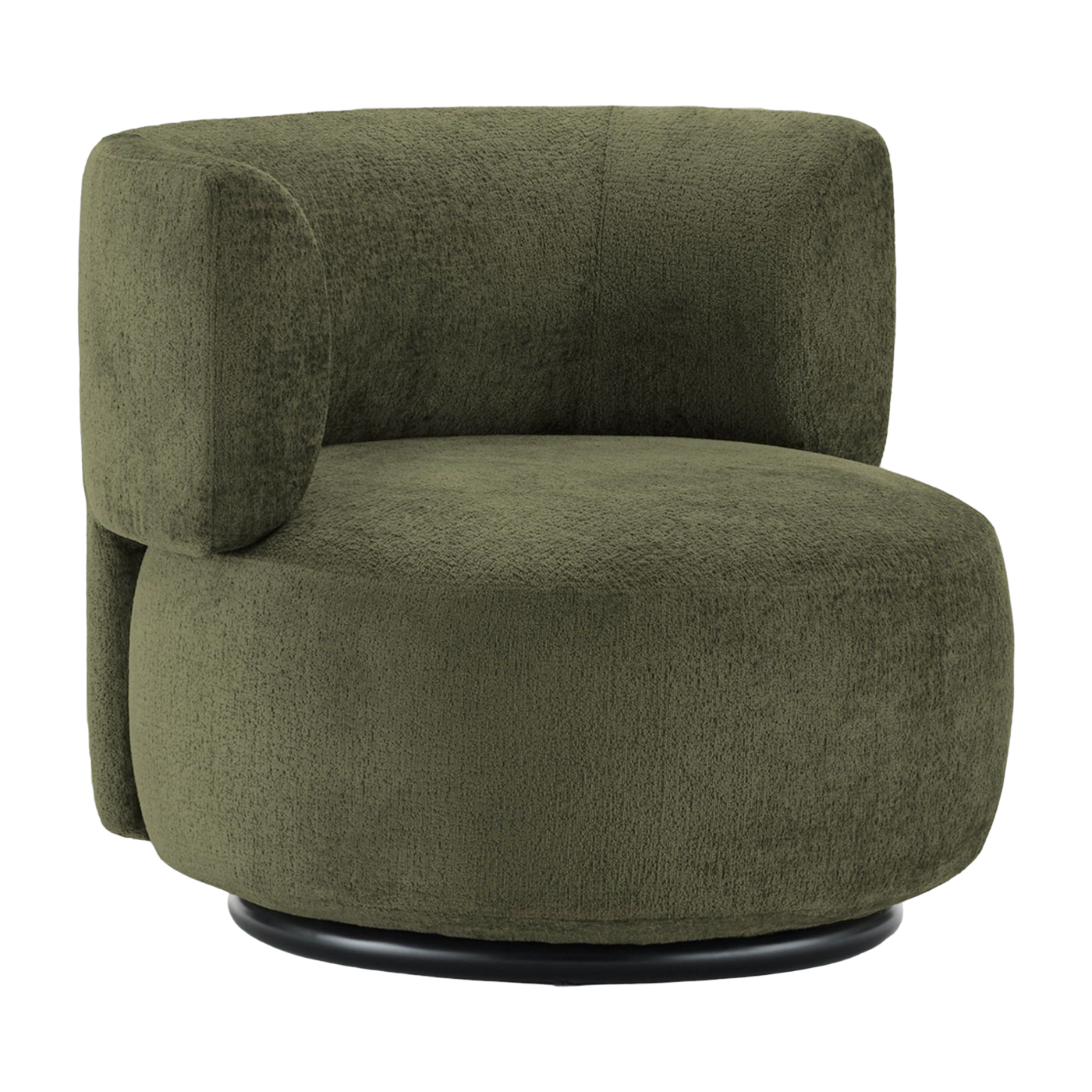Sessel aus Chenille-Stoff mit abnehmbarem Bezug khakigrün K-Waiting - -. Kartell