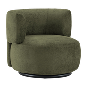 K-Waiting Poltrona in tessuto di ciniglia sfoderabile verde cachi - Kartell