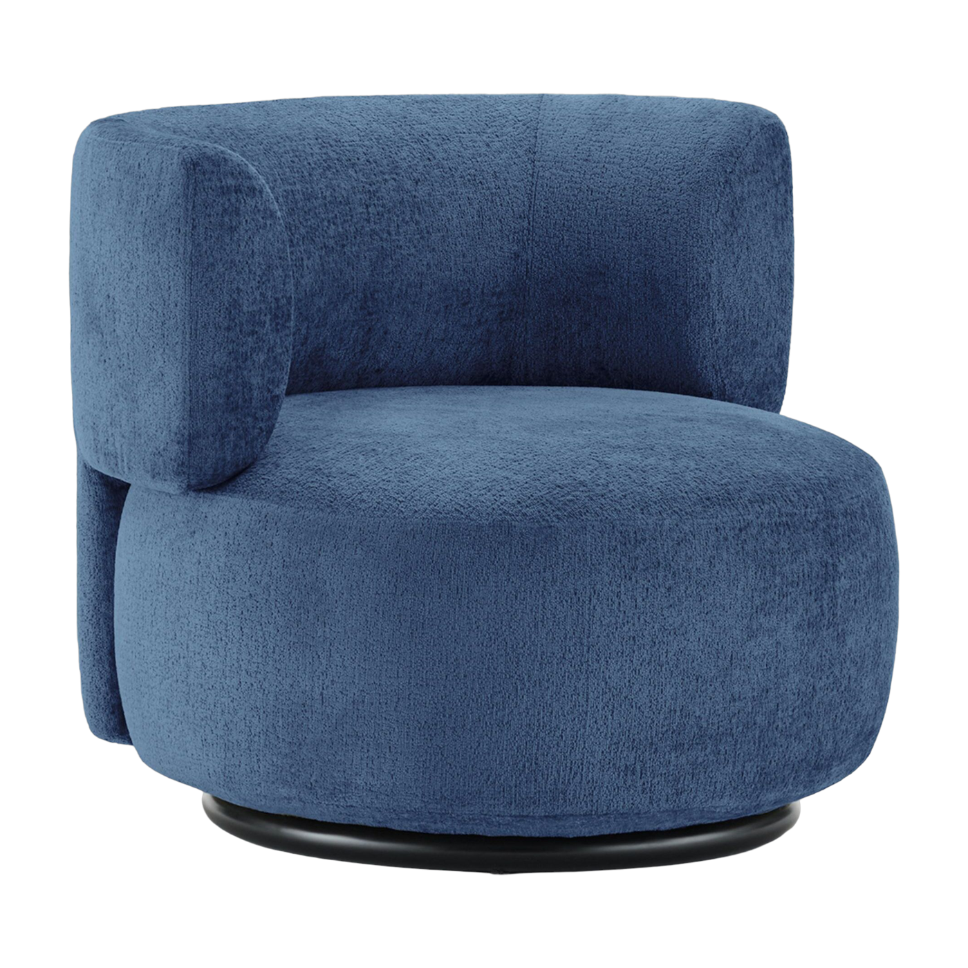 Sessel mit abziehbarem Chenille-Stoff blau K-Waiting - -. Kartell