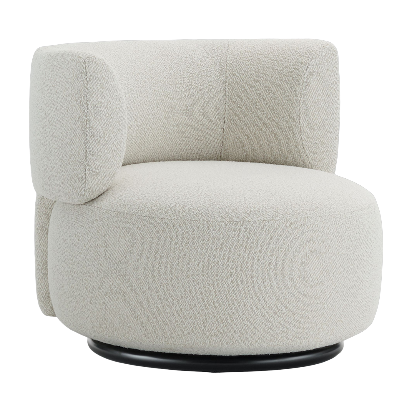 Sessel mit abnehmbarem Bezug aus Bouclé-Stoff ecru K-Waiting - -. Kartell