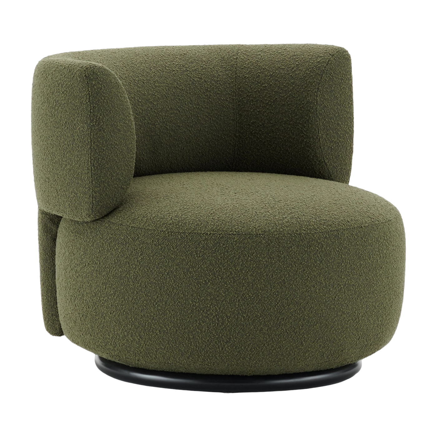 Sessel mit abziehbarem Bouclé-Stoff grün K-Waiting -. Kartell