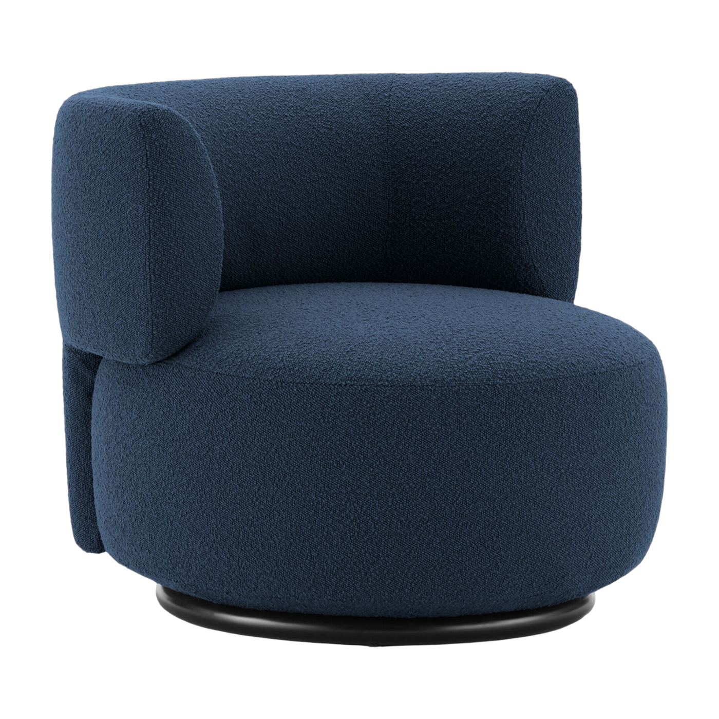 Sessel mit abziehbarem Bouclé-Stoff blau K-Waiting -. Kartell