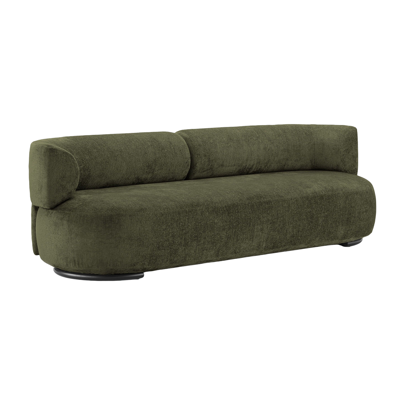 Sofa mit Chenille-Stoff grün K-Waiting -. Kartell