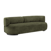 Sofa mit Chenille-Stoff grün K-Waiting -. Kartell