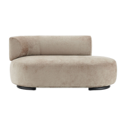 Dormeuse gauche en tissus chenille beige K-Waiting - Kartell