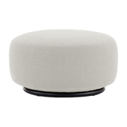 Pouf in ecru bouclette fabric K-Waiting - Kartell