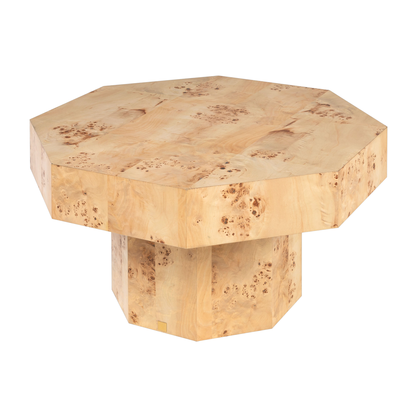 Mesa de centro hexagonal en chapa de mappa burr 76x42cm Baka - Versmissen