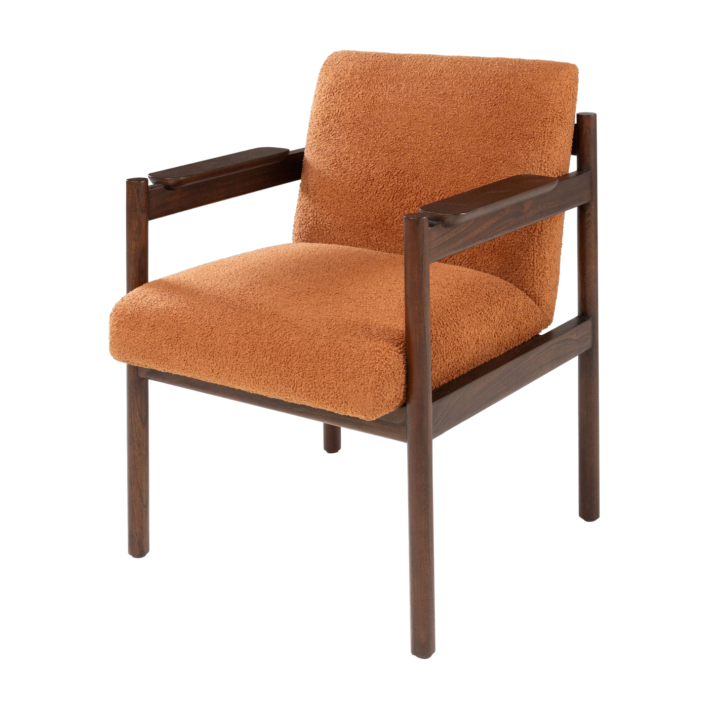 Sedia da pranzo in legno di menta e tessuto terra bruciata 62x85cm Casca - Versmissen