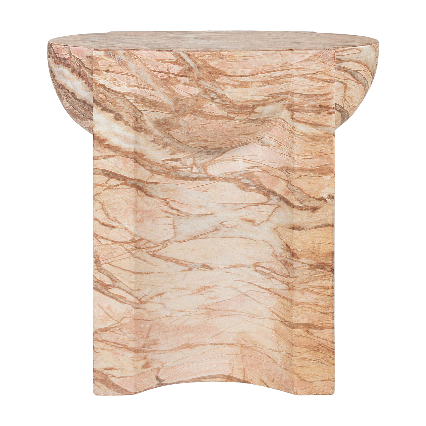 marbre Mesa auxiliar de hormigón reforzado con fibra de vidrio con efecto bosque 36x46, 5cm Fonte - Versmissen