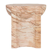 Fiberglass-reinforced concrete side table forest effect marbre 36x46, 5cm Fonte - Versmissen