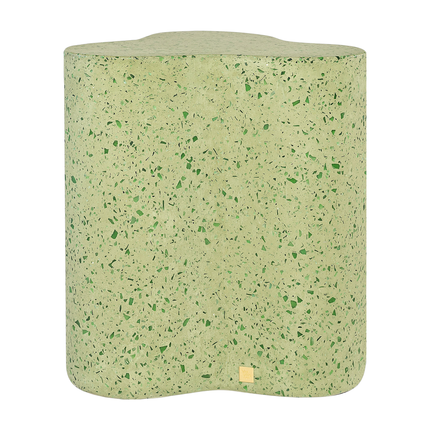 Garten-Beistelltisch aus grünem Terrazzo 41, 5x45cm Freddy - Versmissen