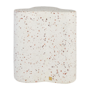 Table d'appoint de jardin en terrazzo blanc 41,5x45cm Freddy - Versmissen